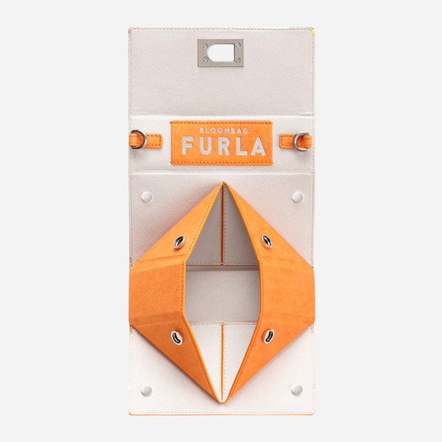 Сумка крос-боді через плече жіноча маленька Furla Bloombag Mini WB00685BX1233GEB0090 Помаранчева (800070263042) - зображення 5