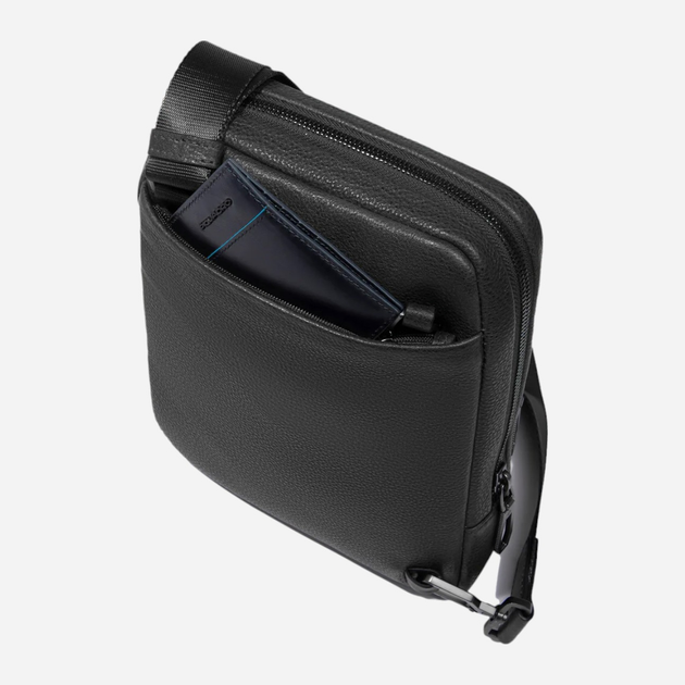 Torba listonoszka męska skórzana Piquadro CA3084W130/N Czarna (800070326353) - obraz 5