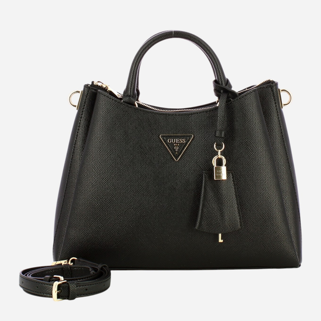 Torba shopper damska Guess Eco Jazlynn HWEZG952306-BLA Czarna (800070334879) - obraz 4
