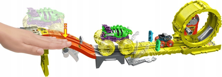Ігровий набір Hot Wheels Monster Trucks Power Smashers Ультра Перегони (0194735237470) - зображення 4