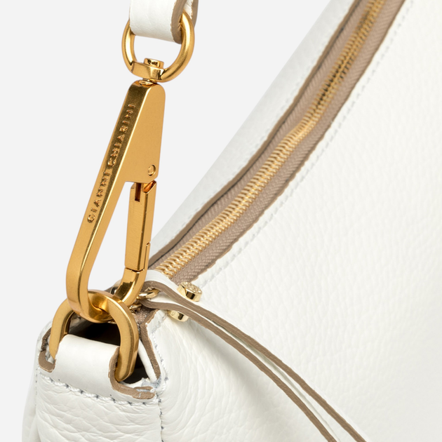 Сумка хобо жіноча з натуральної шкіри середня Gianni Chiarini Brooke BS-10493/24PE-TKL-008 Біла (800070331766) - зображення 5