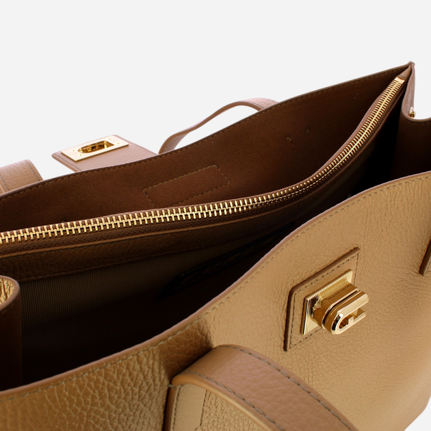Torba shopper damska skórzana Furla 1927 L WB01099HSF0001257S1007 Brązowa (800070314746) - obraz 4