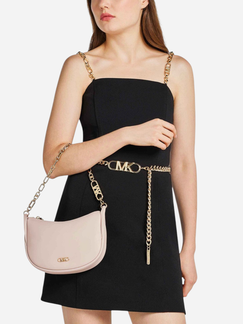 Сумка хобо жіноча з натуральної шкіри маленька Michael Kors 32H3G8NC1L-187 Рожева (800070314643) - зображення 2