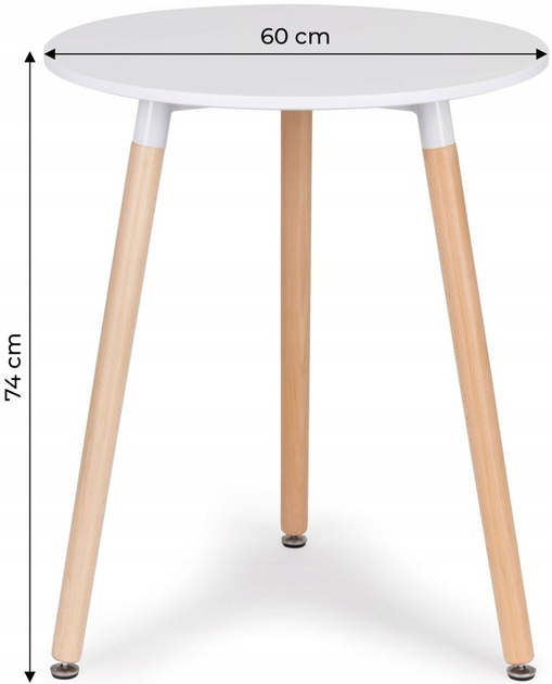 Stolik kawowy ModernHome by Multistore 60 cm biały (KJZB201-60) - obraz 6