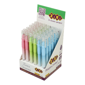 Ручка гелева ZiBi KIDS Line 2216-99 0,5мм GRADIENT "пиши-стирай" синя (36) /ZB.2216-99/ - изображение 3