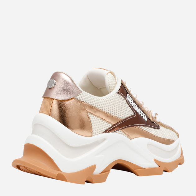 Sneakersy damskie Steve Madden Zoomz SM11002327-SG3 37 23 cm Biały/Złoty - obraz 3