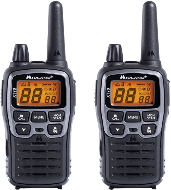 Ręczny radiotelefon Midland XT70 Twin Black (8011869197208) - obraz 1