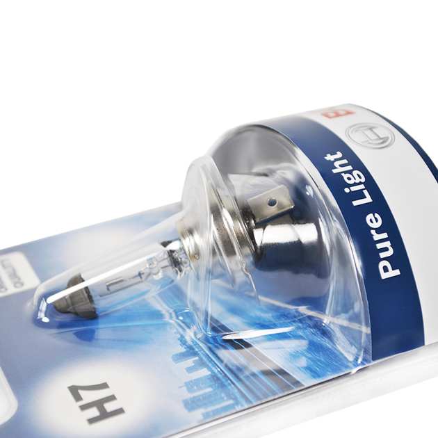 Лампа галогенна Bosch Pure Light H7 12V 55W PX26d (блістер 1 шт.) 1987301012 - Фото 2 Лампа галогенна Bosch Pure Light H7 12V 55W PX26d (блістер 1 шт.) 1987301012 - зображення 2