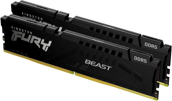 Оперативна пам'ять Kingston Fury DDR5-6000 65536MB PC5-48000 (Kit of 2x32768) Beast Black (KF560C30BBK2-64) - зображення 1
