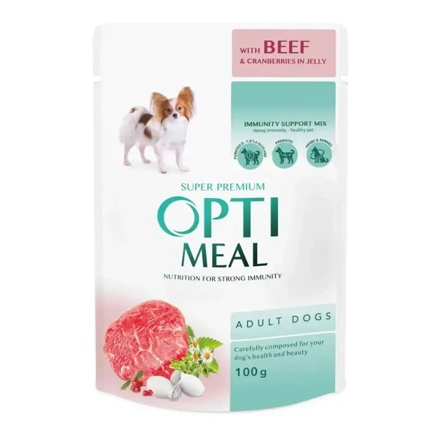 Вологий корм для собак Optimeal Complete Canned Pet Food Adult 3+1 pouch 400 г асорті (B2921201) - Фото 4 Вологий корм для собак Optimeal Complete Canned Pet Food Adult 3+1 pouch 400 г асорті (B2921201) - изображение 4