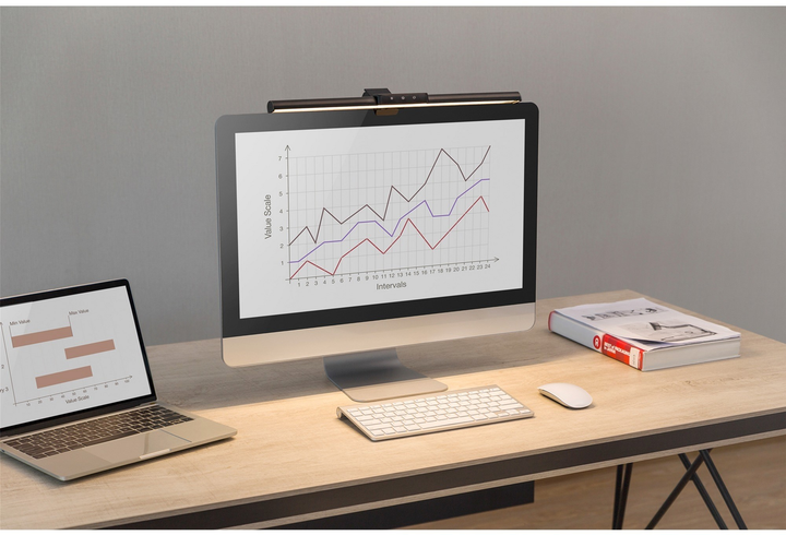 Lampka na monitor Digitus 5 W 250 lm Black (DA-90415) - obraz 5