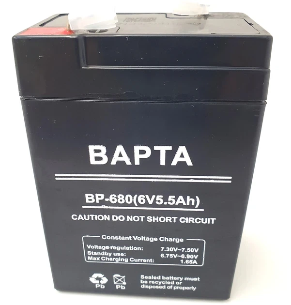 Аккумулятор для торговых весов фонарей светильников Варта ВР-680 6V 4.5Ah черный - Фото 2 Аккумулятор для торговых весов фонарей светильников Варта ВР-680 6V 4.5Ah черный - изображение 2