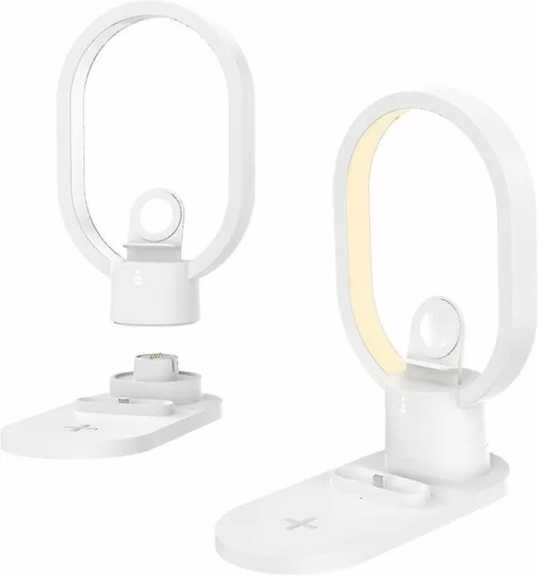 Беспроводная зарядная станция с LED-ночником 4 в 1 - Фото 2 Беспроводная зарядная станция с LED-ночником 4 в 1 - изображение 2