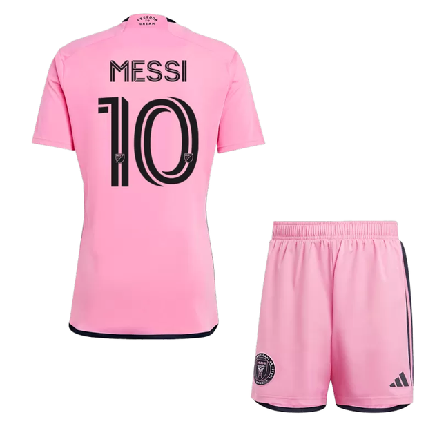 Дитяча футбольна форма Adidas Messi №10 Inter Miami 2025, розмір 24 (зріст 130–140 см), рожево-чорна - изображение 2