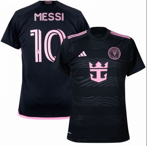 Дитяча футбольна форма Adidas Messi №10 Inter Miami 2025, розмір 28 (зріст 150–160 см), чорно-рожева - изображение 2