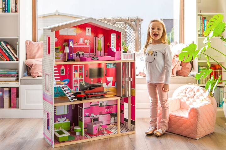Дерев'яний ляльковий будиночок з ліфтом EcoToys Резиденція Малібу (5905817000203) - зображення 7