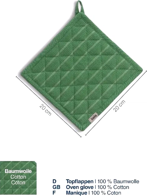 Прихватка Kela Cora Зелена в смужку 20x20 см (12820k) - зображення 2
