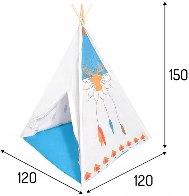 Wigwam dla dzieci EcoToys Indian TIPI (6958868881771) - obraz 5