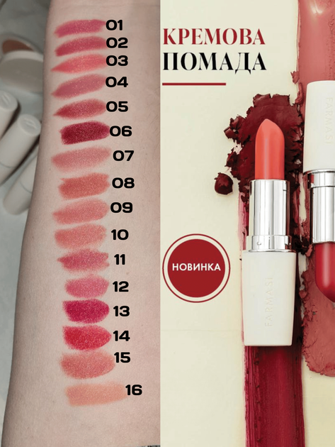 Кремовая помада для губ Farmasi 04 Plush Blush 4 г - изображение 6