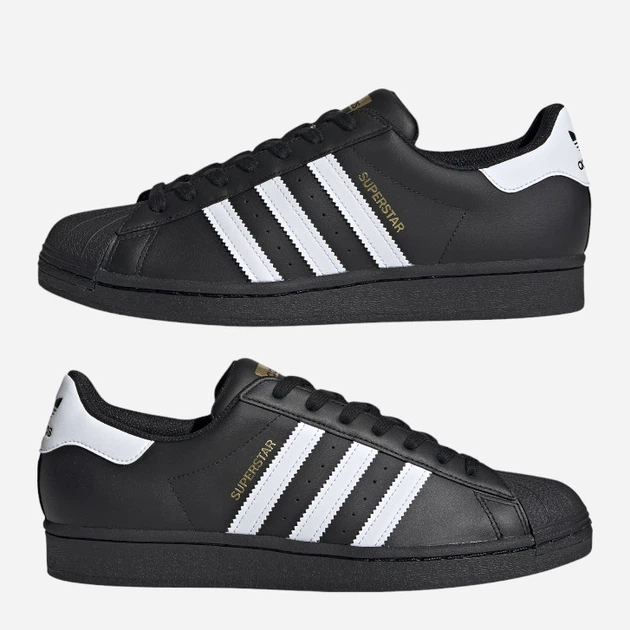 Sneakersy męskie skórzane do kostki adidas Originals Superstar EG4959 45.5 (UK 10.5) Czarne (4062051419145) - obraz 3