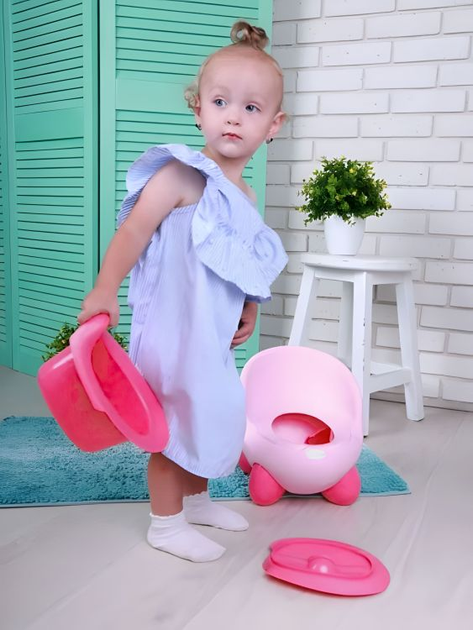 Nocnik dziecięcy EcoToys na nóżkach Różowy (5905817004485) - obraz 9