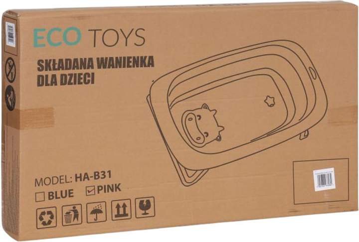 Ванна для немовлят EcoToys біло-рожева (5903769976980) - зображення 9