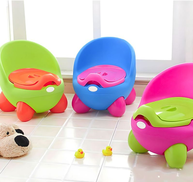 Nocnik dziecięcy EcoToys na nóżkach Różowo-zielony (5905817004492) - obraz 10