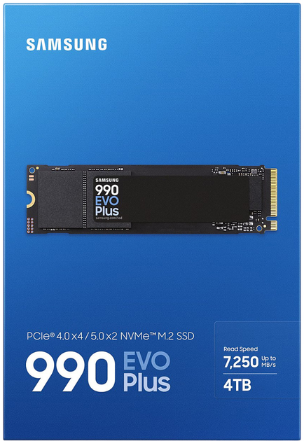 SSD диск Samsung 990 Evo Plus 4TB M.2 PCIe 4.0 x4/5.0 x2 NVMe 2.0 V-NAND TLC (MZ-V9S4T0BW) - зображення 5