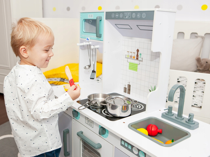 Duża drewniana kuchnia dla dzieci EcoToys z akcesoriami (5905817000128) - obraz 11
