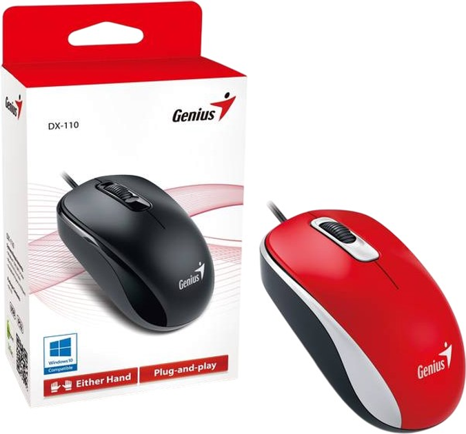 Миша Genius DX-110 USB Red (31010116104) - зображення 3