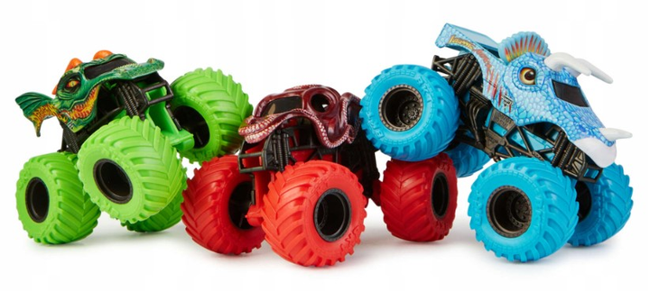 Zestaw samochodów Spin Master Monster Jam Charged Beasts 3 szt (0778988346044) - obraz 4