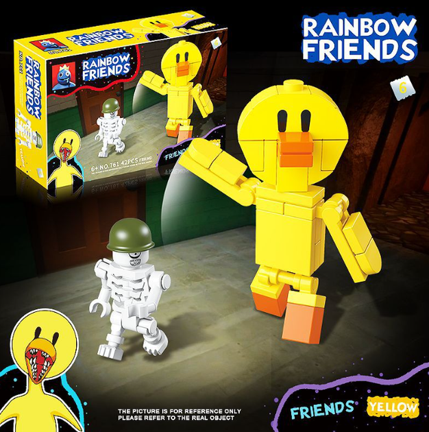 Детский конструктор Радужные Друзья 8 фигурок LEGO персонажи для детей игрушки для творчества - Фото 4 Детский конструктор Радужные Друзья 8 фигурок LEGO персонажи для детей игрушки для творчества - изображение 4