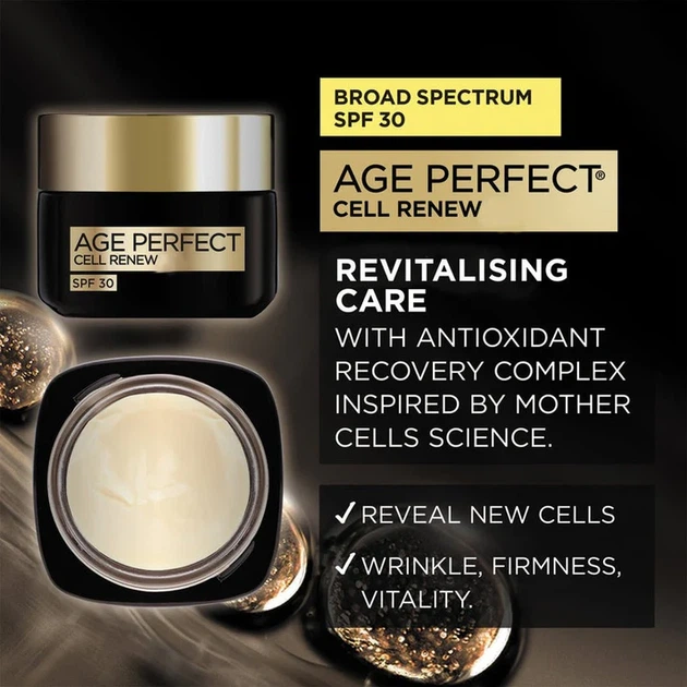 Крем для лица L'Oreal Paris Age Perfect Cell Renew SPF30 от морщин 50 мл (3600524013370) - изображение 3