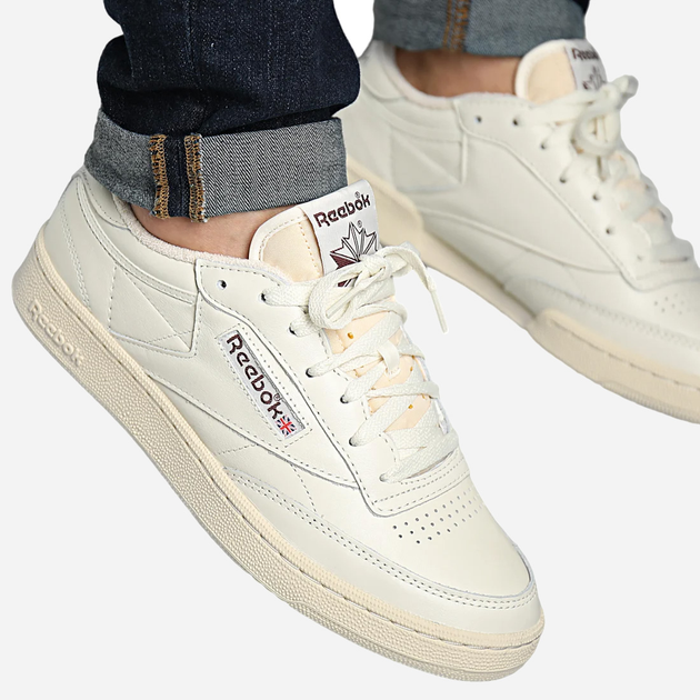 Sneakersy męskie skórzane Reebok Club C 85 Vintage 100007795 41 Beżowe (4065418226233) - obraz 2