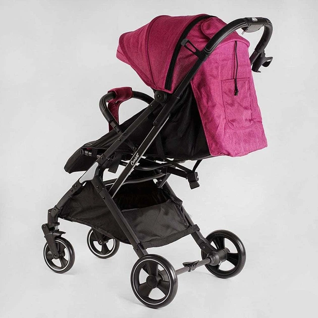 Візок прогулянковий дитячий "JOY" Comfort L-20115 (1) рама сталь з алюмінієм, футкавер, підсклянник, телескопічна ручка - зображення 3