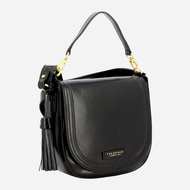 Torebka crossbody damska skórzana The Bridge Pearldistrict 04122701-30 Czarna (800070093964) - obraz 3