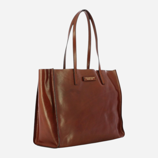Torba shopper damska skórzana The Bridge Mirra 04470201-14 Brązowa (800070281511) - obraz 3