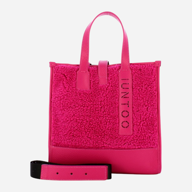 Сумка шопер жіноча IUNTOO 115003-FUXIA+TEDDY-FUXIA Рожева (800070310030) - зображення 4
