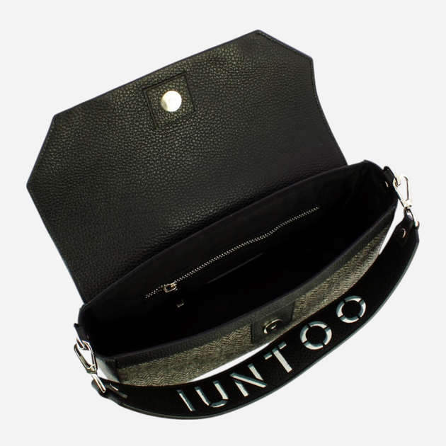 Torba damska IUNTOO 116001-NERO+SPIGATO-GRIGIO/NER Czarna (800070310038) - obraz 5