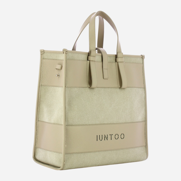 Torba shopper damska IUNTOO 125001-BEIGE-BEIGE Beżowa (800070303337) - obraz 3