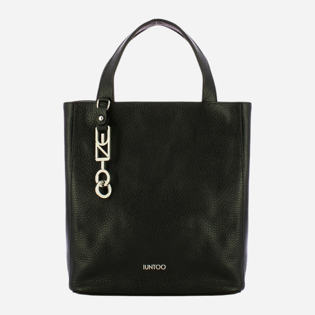 Torba shopper damska skórzana IUNTOO 168080-014 Czarna (800070307927) - obraz 1