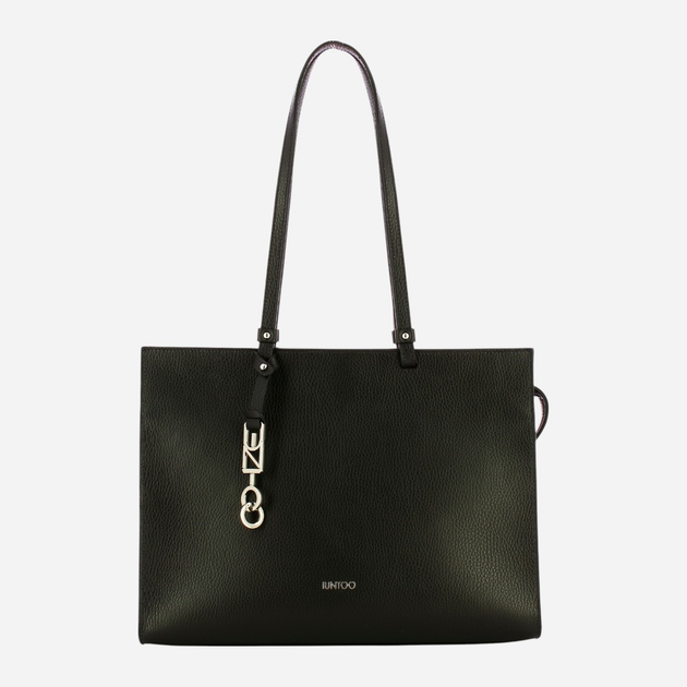 Torba shopper damska skórzana IUNTOO 168093-014 Czarna (800070318231) - obraz 1