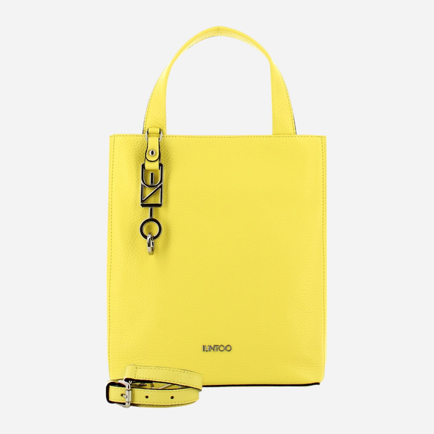 Torba shopper damska skórzana IUNTOO 168095-4724 Żółta (800070318238) - obraz 4
