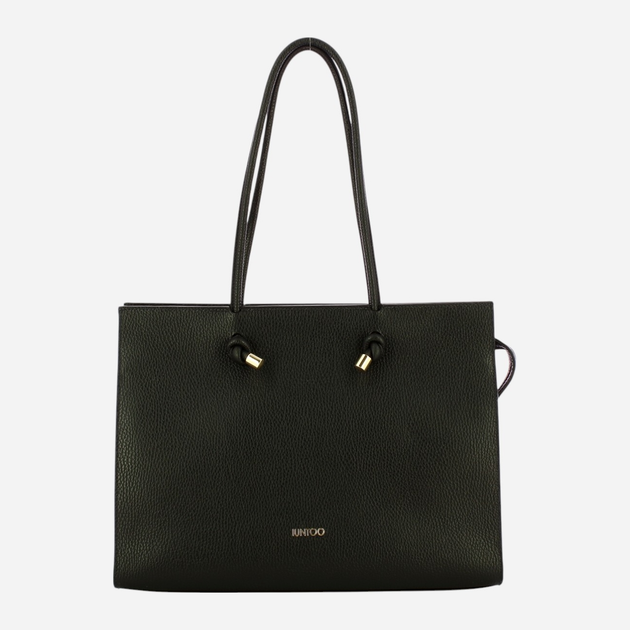 Torba shopper damska skórzana IUNTOO 168106-014 Czarna (800070329024) - obraz 1