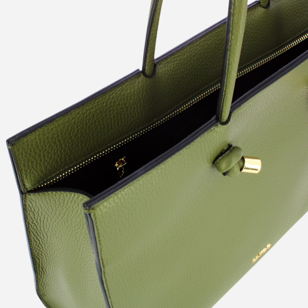 Torba shopper damska skórzana IUNTOO 168106-024 Zielona (800070329017) - obraz 4