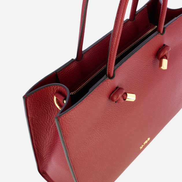Torba shopper damska skórzana IUNTOO 168107-005 Czerwona (800070329015) - obraz 5
