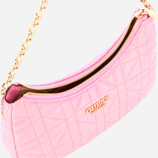 Сумка хобо жіноча середня Guess Assia HWQG8499180-PIN Рожева (800070326046) - зображення 5