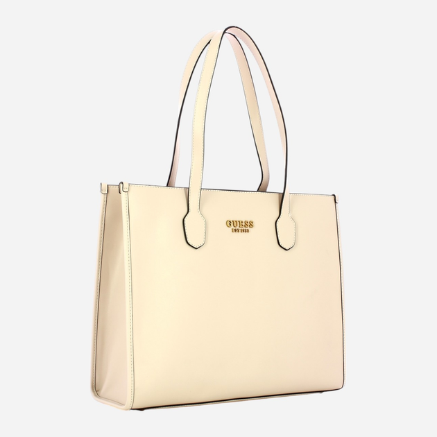 Torba shopper damska duża Guess Silvana HWVB8665240-LGR Beżowa (800070325041) - obraz 3