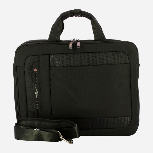 Сумка портфель чоловіча Aeronautica Militare Cartella AM513-NE Чорна (800070317566) - зображення 3