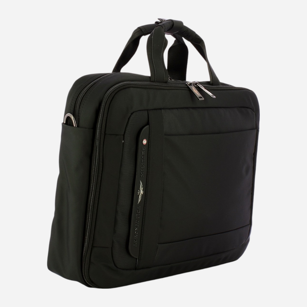 Сумка портфель чоловіча Aeronautica Militare Cartella AM513-NE Чорна (800070317566) - зображення 4